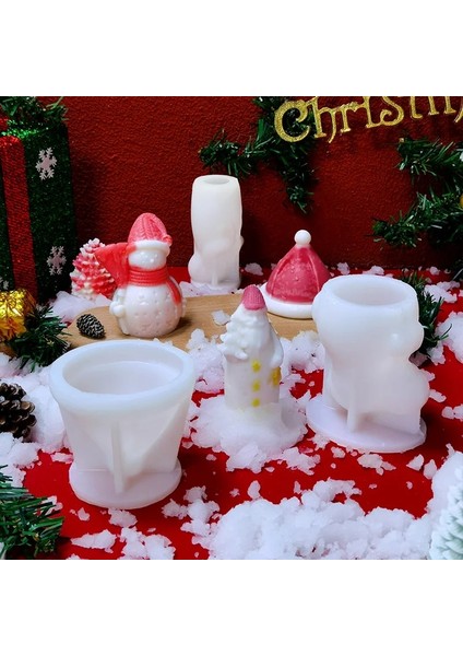 SD66 Stili Noel Hediyesi Aromaterapi Mum Silikon Kalıp Dıy Noel Baba Noel Ağacı Alçı El Yapımı Sabun Silikon Kalıp Kek Kalıbı (Yurt Dışından) modelleri