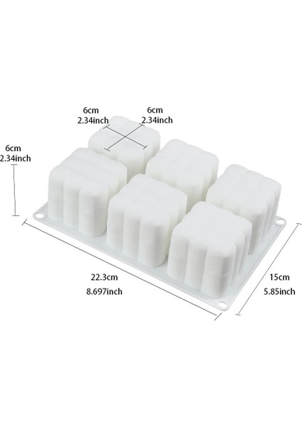 6 Delikli Sabun Tarzı Yeni 3D Kare Rubik Küp Mum Kalıpları Soya Balmumu Silikon Kalıp Aroma Alçı Mum Diy Mum Kalıp El Yapımı Sabun Kalıp Mum Yap (Yurt Dışından) indirimleri