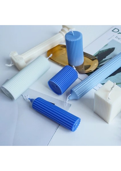 M Tarzı Dıy Uzun Fırça Tutucu Şerit Mum Kalıbı Plastik Yuvarlak Kare Şekil Yapımı Mum Kalıbı Mum Yapımı Kavanoz Mum Yapımı Kalıpları (Yurt Dışından)