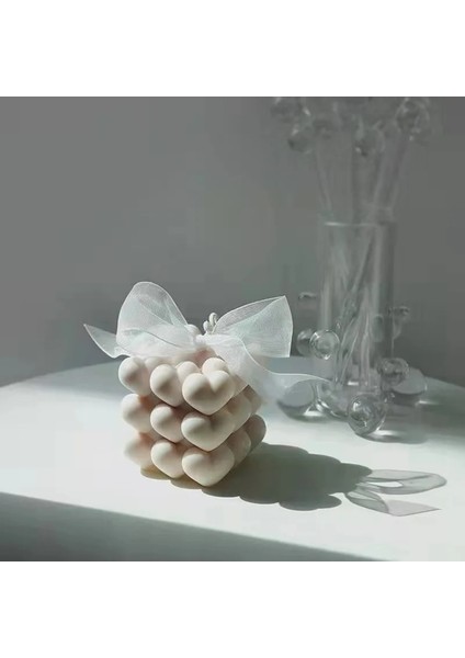 Çok Renkli Stil Aşk Rubik Küp Silikon Mum Kalıp Dıy El Yapımı Aromaterapi Mum Alçı Süsler Sabun Kalıp El Sanatları Yapma Aracı (Yurt Dışından)