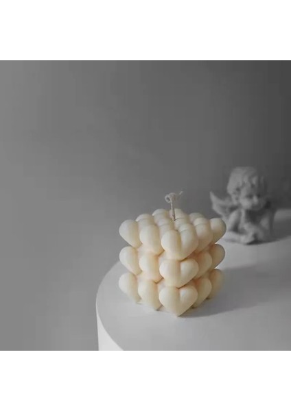 Çok Renkli Stil Aşk Rubik Küp Silikon Mum Kalıp Dıy El Yapımı Aromaterapi Mum Alçı Süsler Sabun Kalıp El Sanatları Yapma Aracı (Yurt Dışından)