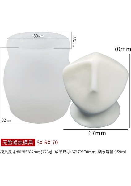 Kalıpsız Yüz Stili Yeni Iskandinav Tasarım 3D Yüz Silikon Mum Kalıbı Dıy El Yapımı Aromaterapi Mum Kalıbı Alçı Portre Heykel Craft Kalıp (Yurt Dışından)