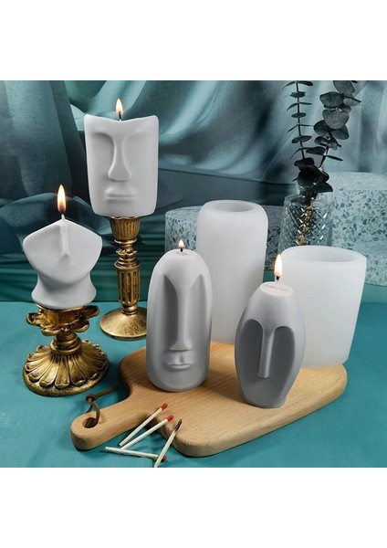 Kalıpsız Yüz Stili Yeni Iskandinav Tasarım 3D Yüz Silikon Mum Kalıbı Dıy El Yapımı Aromaterapi Mum Kalıbı Alçı Portre Heykel Craft Kalıp (Yurt Dışından) fiyatları