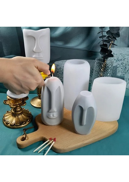 Kalıpsız Yüz Stili Yeni Iskandinav Tasarım 3D Yüz Silikon Mum Kalıbı Dıy El Yapımı Aromaterapi Mum Kalıbı Alçı Portre Heykel Craft Kalıp (Yurt Dışından) fırsatları