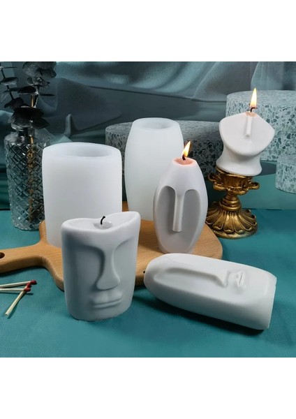 Kalıpsız Yüz Stili Yeni Iskandinav Tasarım 3D Yüz Silikon Mum Kalıbı Dıy El Yapımı Aromaterapi Mum Kalıbı Alçı Portre Heykel Craft Kalıp (Yurt Dışından) indirimleri