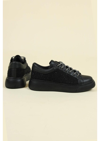 Cilt-Tekstil Garnili Sneakers Siyah modelleri