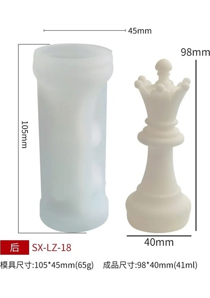 Kalıp-Kraliçe Tarzı Satranç Altı Parçalı Set Aroma Mum Kalıbı Silikon Kalıpları Silikon El Sanatları Alçı Mum Yapımı Için Kalıplar Malzemeleri Mumlar Için Balmumu (Yurt Dışından)