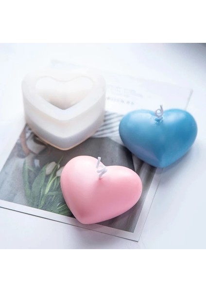 Elmas Kalp-L Tarzı 3D Aşk Kalp Silikon Kalıp Aroma Alçı Mum Balmumu Kalıp Dıy Kalp Şeklinde Tatlı Mus Kalıpları El Yapımı Ev Dekorasyon (Yurt Dışından) fiyatları