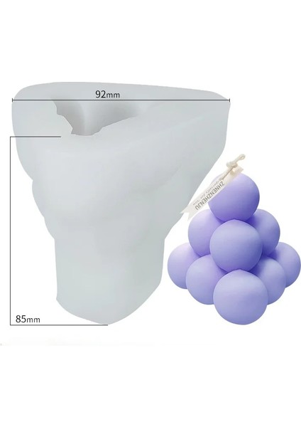 Bir Stil Sihirli Geometri Topu Mum Silikon Kalıp Dıy Üçgen Top Bulutlar Mum Yapımı Reçine Sabun Kalıp Hediyeler Ev Dekorasyonu Zanaat Malzemeleri (Yurt Dışından)