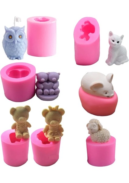 C Stili 3D Baykuş Mum Kalıbı Her Türlü Küçük Hayvan Heykeli Silikon Mum Kalıbı Dıy El Yapımı Kalıp Mum Yapımı Malzemeleri Mum Kalıbı (Yurt Dışından) fiyatları