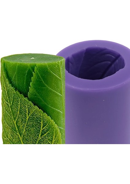 No.9 Tarzı Kabartma Silindir Yaprakları ile Kalıp 3D Silikon Sabun Mum Kalıbı Klasik El Yapımı Zanaat Kek Dıy Sabun Boya Modeli Dekorasyon (Yurt Dışından)