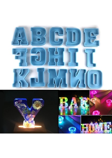 R Stili Epoksi Reçine Alfabe Kolye Mum Modeli Için Büyük Boy Mektup Reçine Kalıp Dıy Silikon Kalıp (Yurt Dışından) fiyatları
