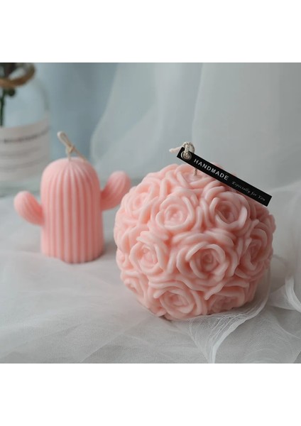 SX-ZW-161 Stili Dıy Gül Topu Şekli Için Silikon Kalıp Mum Balmumu Kalıp 3D Aroma Mum Sabun Yapımı Kalıp Malzemeleri Romantik Düğün Dekorasyon (Yurt Dışından) indirimleri