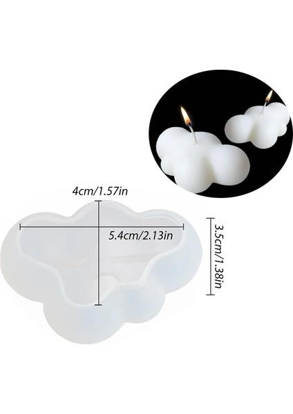 Bulutlar M Stili Sihirli Geometri Topu Mum Silikon Kalıp Dıy Üçgen Top Bulutlar Mum Yapımı Reçine Sabun Kalıp Hediyeler Ev Dekorasyonu Zanaat Malzemeleri (Yurt Dışından)