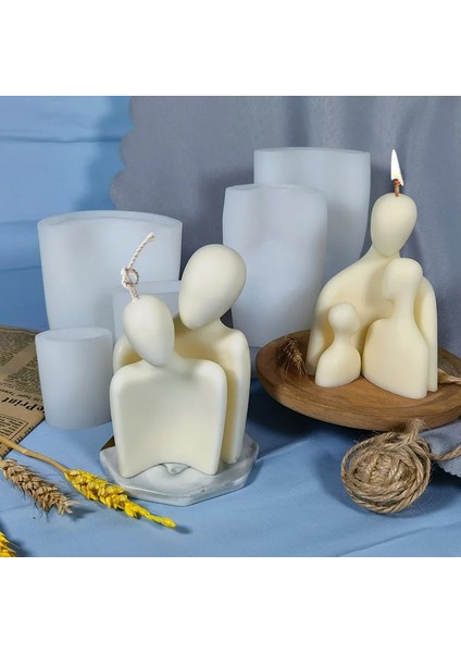 Koyu Gri Tarzı 2 Basit Stil Çift Heykeli Silikon Mum Kalıp Dıy El Yapımı Epoksi Reçine Aromaterapi Mum Alçı Süsler Kalıp (Yurt Dışından) fırsatları