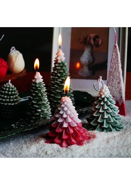 Bir Stil 3D Noel Ağacı Mum Silikon Kalıp Dıy Sedir Çamı Aromatik Reçine Sabun Mum Noel Hediyeleri Yapımı Zanaat Ev Dekorasyonu (Yurt Dışından) fiyatları