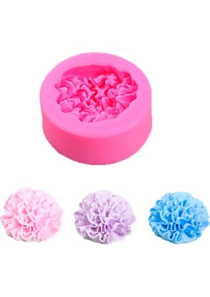 Renk Rastgele Stili 3D Karanfil Çiçek Silikon Kalıp Dıy Aromaterapi Alçı Mum Sabun Kalıbı Ev Yapımı Mum Formu Sabun Kalıbı Kek Dekorasyon Aracı (Yurt Dışından)