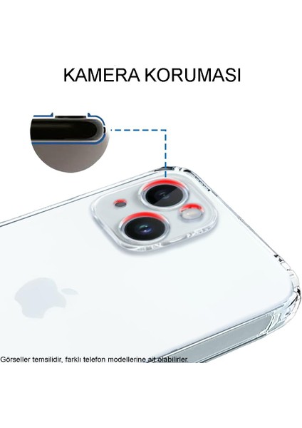 Caseworld Apple iPhone 15 Plus Kapak Kamera Korumalı Tıpalı Şeffaf Silikon Kılıf fiyatları