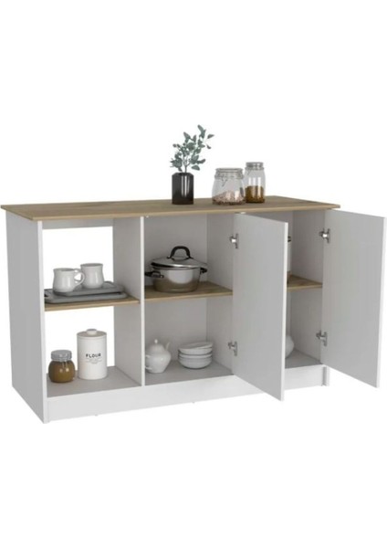 Kumsal Mutfak Adası - BEYAZ-120 cm