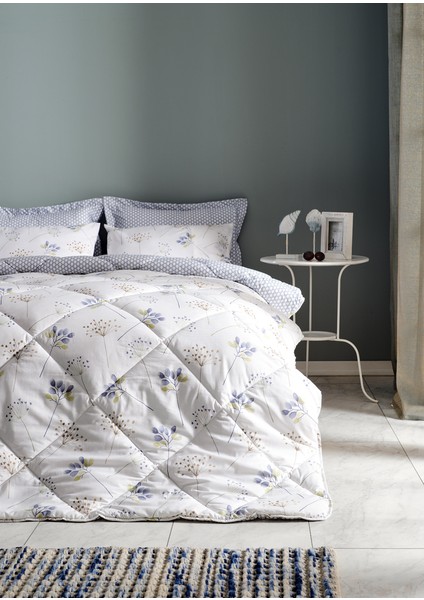 Doqu Home Flourish Easy Cotton Tek Kişilik Comforter Set - Krem