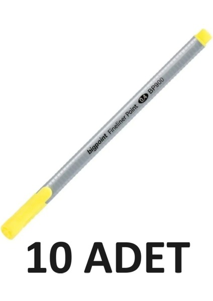 Bigpoınt Fineliner Sarı Kalem 10 Adet