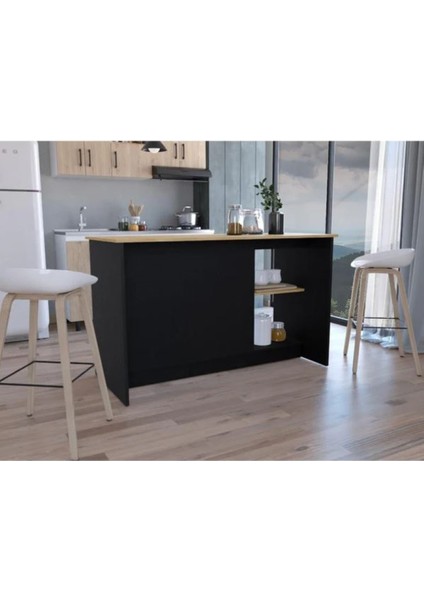 Bengi Mutfak Adası - ANTRASIT-150 Cm-Oturma Alanlı-Masa