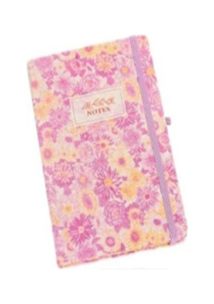 Mikro Renkli Desenli A5 Boyutunda Not Defteri Çizgili 80YP. Lastikli