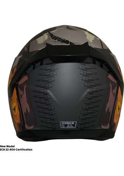 Motosiklet Kask Ece 22.R06 Sertifikalı Güneş Vizörlü Fiber Kask Full Face Motor Kaskı Yeni Sezon Bones