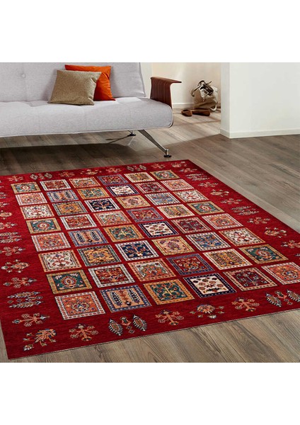 Klasik Afgan Türkmen Otantik Kilim Desenli Dijital Baskılı Halı Kaydırmaz Tabanlı Yıkanabilir Halı fiyatları
