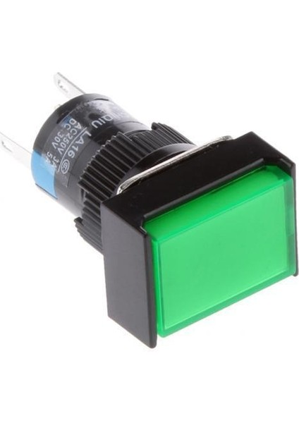 6xdc 24V Push Düğmesi Anlık Kendinden Sıfırlama Dikdörtgen Anahtarı LED Açık Yeşil 6 Pcs (Yurt Dışından)