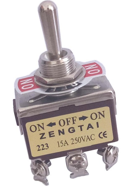 Geçiş Anahtarı, Ac 250V 15 Amp, 6 Pin 3pdt Aç/kapalı/3 Konum Mini (Yurt Dışından)