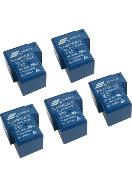 5pcs Şarkı 24V 1 Ch Rölesi SLA-24VDC-SL-C 250V Ac 30V 30A Dc 6 Pin Atölye (Yurt Dışından)
