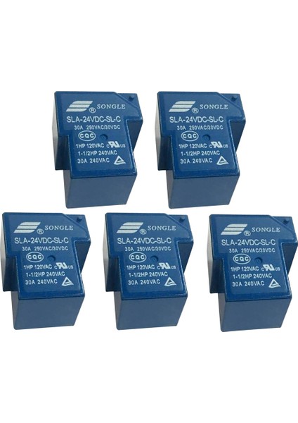 5pcs Şarkı 24V 1 Ch Rölesi SLA-24VDC-SL-C 250V Ac 30V 30A Dc 6 Pin Atölye (Yurt Dışından) fiyatları