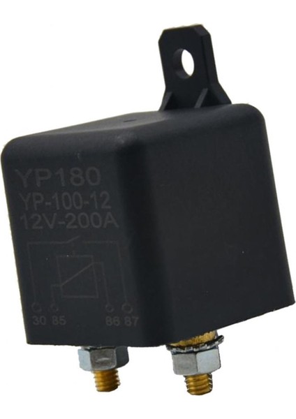 4pin 12V Dc 200A Yüksek Güçlü Araba Röle Motoru Sürekli Otomotiv Anahtarı (Yurt Dışından)