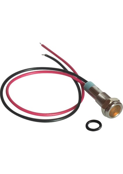 2pcs 6mm 6V Su Geçirmez LED Metal Göstergesi Uyarı Sinyal Ampul Lambası (Yurt Dışından)