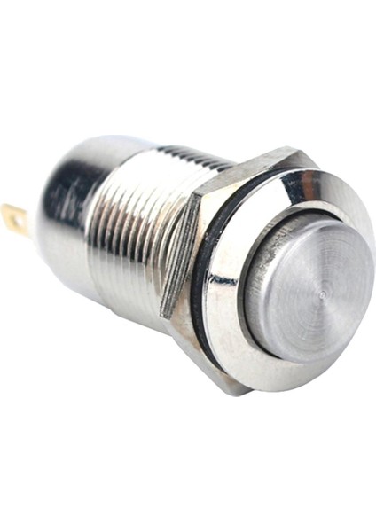 12MM Dc 36V 2A Yüksek Üst Metal Mandal Alma Düğmesi Açma/kapama Anahtarı Su Geçirmez (Yurt Dışından)