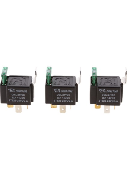 3pcs 24V 30A 4 Pin Terminal Spst Röle Güç Anahtarı Bıçak Sigortalı (Yurt Dışından)