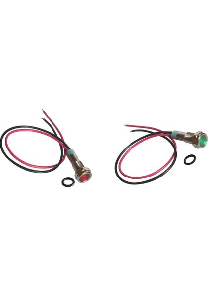 2x Yeşil ve Kırmızı 220V Sinyal Güç Kaynağı LED Gösterge Işık Lambası (Yurt Dışından)