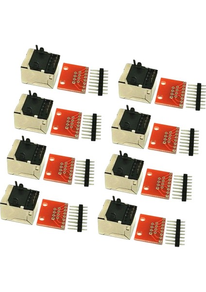 Konnektör Pcb Breakout Tahtası Kiti Ağ Alıcı Verenler Kart Seti - 8 Pcs (Yurt Dışından)