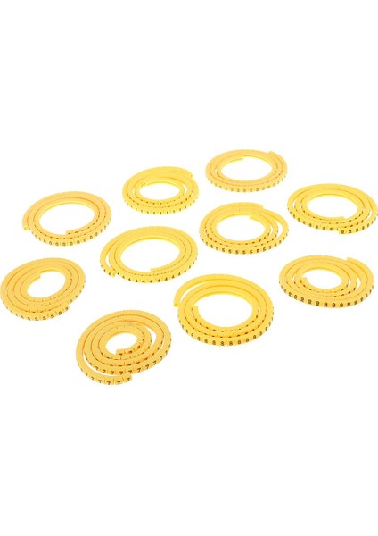 4000XYOW Yuvarlak Kablo Etiketleri Yönetim Tel Işaretçisi Numara No 0 ~ 9 0.75MM² ~ 2.5mm² (Yurt Dışından)