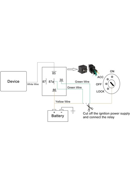 40AMP 4 Pin Normalde I Kablolu Taban Otomotiv Bisikleti (Yurt Dışından)