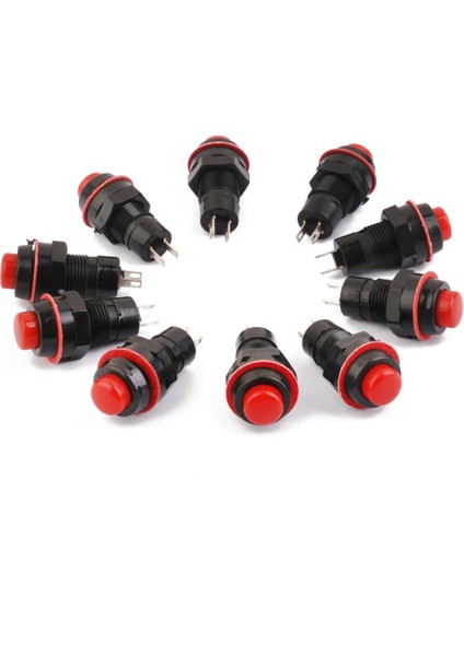 10X Araba Teknesi Anahtarı Kilit Aç / Kapalı Mandal Düğmesi 2A 125 / 1.5A 250V - Kırmızı (Yurt Dışından) fiyatları