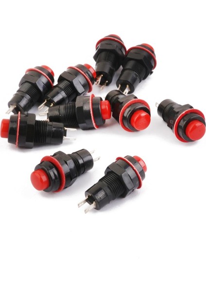 10X Araba Teknesi Anahtarı Kilit Aç / Kapalı Mandal Düğmesi 2A 125 / 1.5A 250V - Kırmızı (Yurt Dışından) modelleri