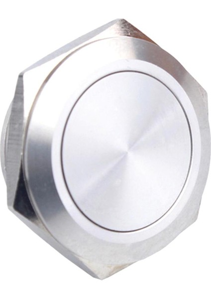 Mandal Push Düğmesi Anahtarı 1no Açık/kapalı Gümüş Paslanmaz Çelik Kabuk 25MM (Yurt Dışından)