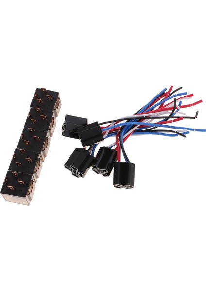 10PCS Dc 12 80 Amp Spst Automotiv Röle W/ Kablolar ve Kablo Demeti Soketi 4pin (Yurt Dışından)