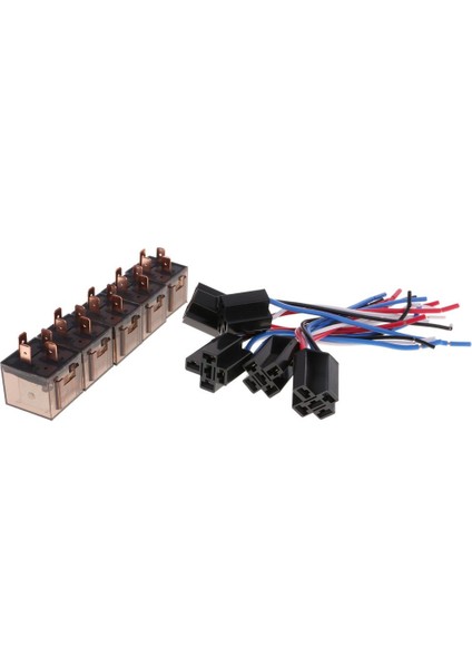 10PCS Dc 12 80 Amp Spst Automotiv Röle W/ Kablolar ve Kablo Demeti Soketi 4pin (Yurt Dışından)