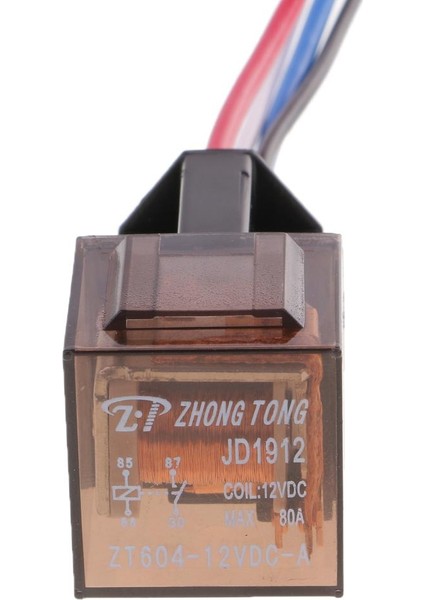 10PCS Dc 12 80 Amp Spst Automotiv Röle W/ Kablolar ve Kablo Demeti Soketi 4pin (Yurt Dışından)