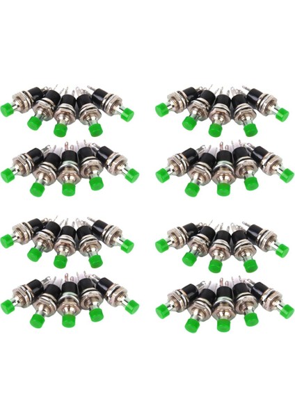 40 Paket Minyatür Itme Düğmeleri Düğmesi Model Demiryolu Hobileri Için Yeşil 25MM (Yurt Dışından)