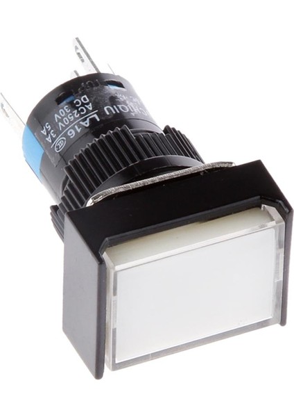 2xdc 24V Push Düğmesi Anlık Kendinden Sıfırlama Dikdörtgen Anahtarı LED Açık Beyaz 2 Adet (Yurt Dışından)