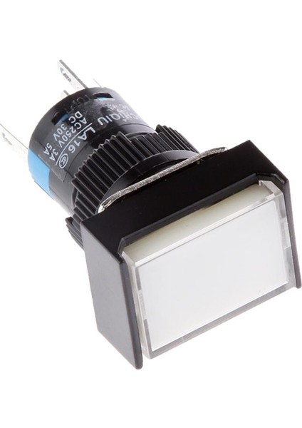 2xdc 24V Push Düğmesi Anlık Kendinden Sıfırlama Dikdörtgen Anahtarı LED Açık Beyaz 2 Adet (Yurt Dışından)